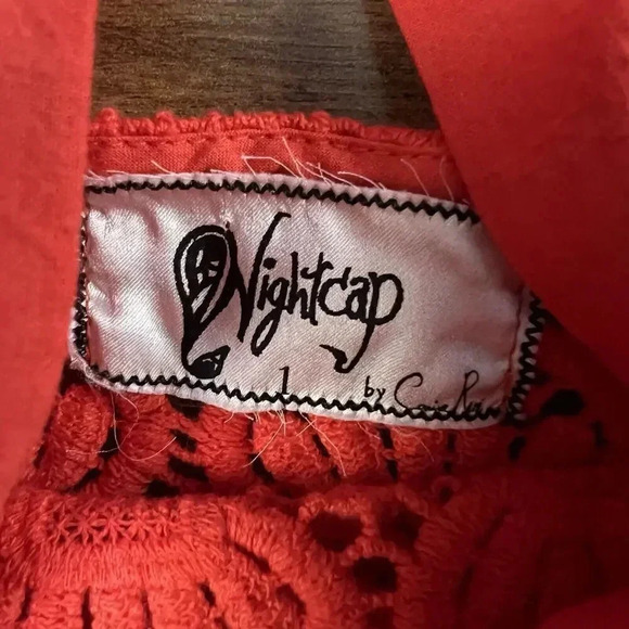 Women's Size Xs Nightcap Tulum Short Orange‎ Dress Crochet/Cutouts - Picture 2 of 7